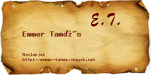 Emmer Tamás névjegykártya