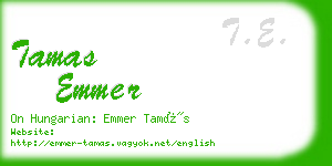 tamas emmer business card